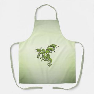 Tablier Dragon volant vert