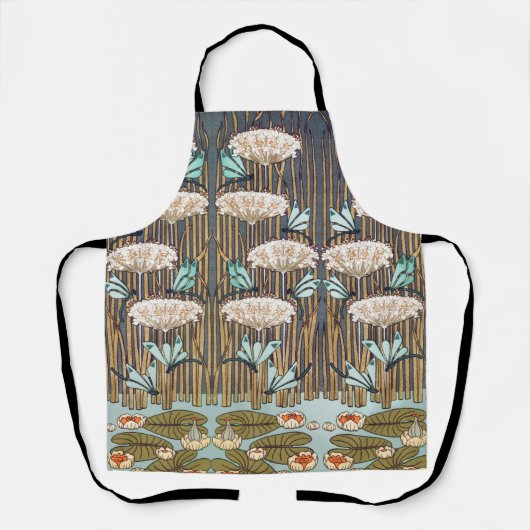 Tablier Dragonflies Water Lilies Marais Art Nouveau (Recto)