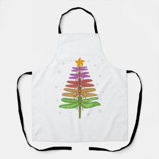 Tablier Dragonfly Christmas Tree Chemise Insect Lover Xmas