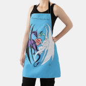 Tablier Dragons Love Heart Blue (Insitu)