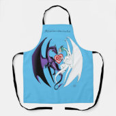 Tablier Dragons Love Heart Blue (Recto)
