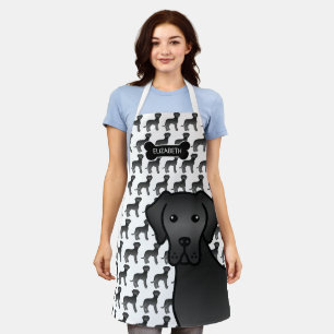 Tablier Drame Danois Noir Chien de Dessin Animé Mignon & N