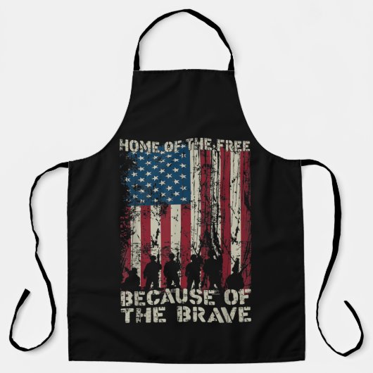 Tablier Drapeau À La Maison De La Liberté À Cause Du Brave (Recto)