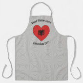 Tablier Drapeau albanais Coeur personnalisé (Recto)