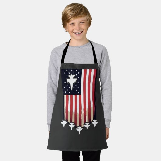 Tablier Drapeau Américain 4 juillet-65079 (Porté)