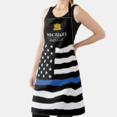 Tablier Drapeau américain de la ligne bleue mince de la po (Insitu)