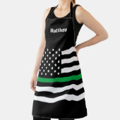 Tablier Drapeau américain de la ligne verte mince (Insitu)