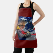 Tablier Drapeau américain du loup d'aigle chauve (Insitu)