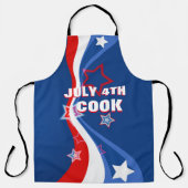 Tablier drapeau américain étoiles et rayures texte personn (Recto)