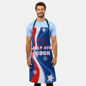 Tablier drapeau américain étoiles et rayures texte personn (Porté)
