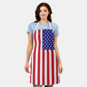 Tablier Drapeau américain étoiles verticales et rayures Pa (Porté)
