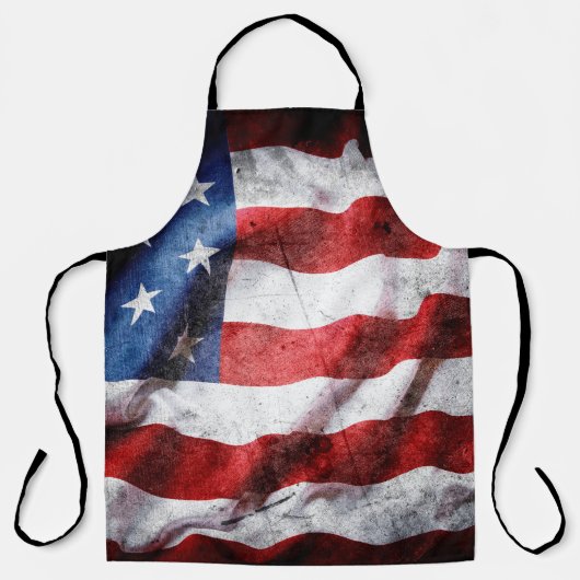 Tablier Drapeau américain Grunge (Recto)