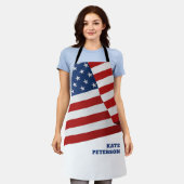 Tablier Drapeau américain | Insigne | Pop Art (Porté)