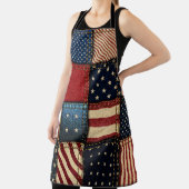 Tablier Drapeau Américain, Motif sans chichi. (Insitu)