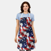 Tablier Drapeau américain patriotique Design étoiles et ra (Porté)