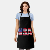 Tablier Drapeau Américain Patriotique Pour Hommes Femmes E (Porté)
