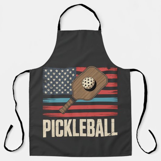 Tablier Drapeau américain Pickleball (Recto)