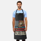 Tablier Drapeau américain Pickleball (Porté)
