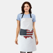 Tablier Drapeau américain Retro (Porté)