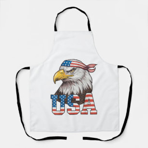 Tablier Drapeau américain USA Hommes Femmes Enfants Aigle