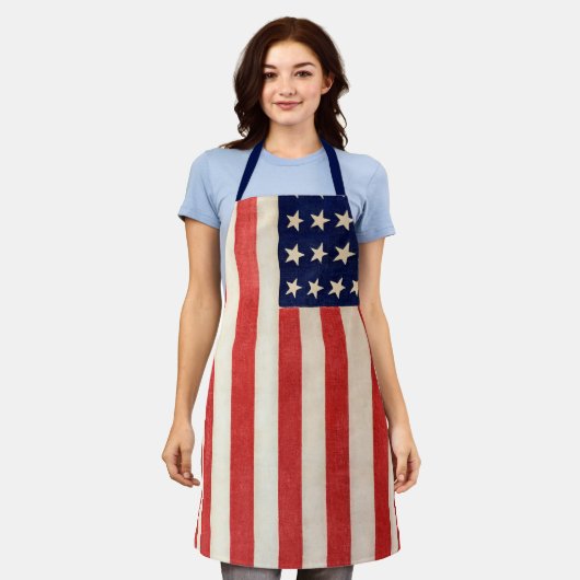 Tablier Drapeau américain vintage 36 Étoiles (Porté)