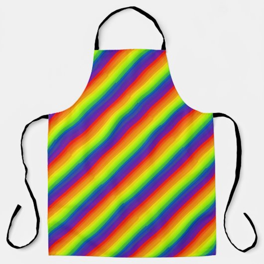 Tablier Drapeau arc-en-ciel LGBT couleur rayé (Recto)