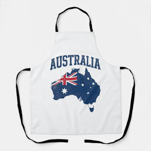 Tablier Drapeau Australie Carte Graphique Vintage en détre