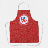 Tablier Drapeau Azores Red LOVE Personnalisé (Recto)