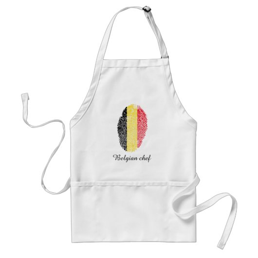 Tablier Drapeau belge d'empreinte digitale de contact (Devant)