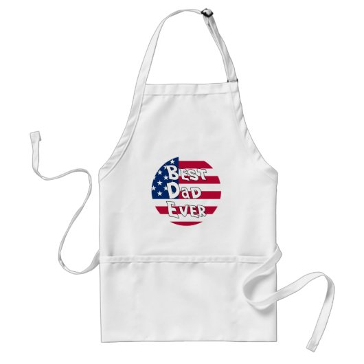 Tablier Drapeau Best Papa Ever USA (Devant)