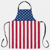 Tablier Drapeau bleu rouge américain (Recto)