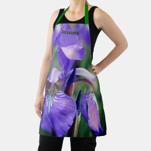 Tablier Drapeau bleu violet Iris Fleur personnalisée (Insitu)