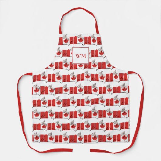 Tablier DRAPEAU CANADA | Monogramme | Canadien (Recto)