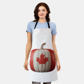 Tablier Drapeau canadien Citrouille Feuille d'érable Thank (Porté)