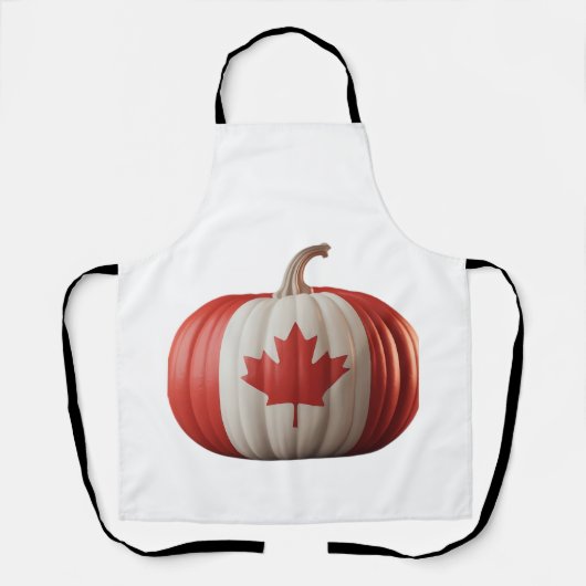 Tablier Drapeau canadien Citrouille Feuille d'érable Thank (Recto)