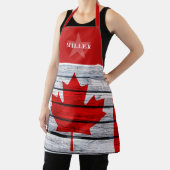 Tablier Drapeau canadien russe et nom de famille d'étoiles (Insitu)