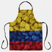 Tablier Drapeau colombien avec café (Recto)