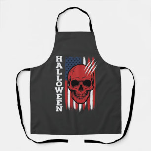Tablier Drapeau crâne Halloween Vector Design_1