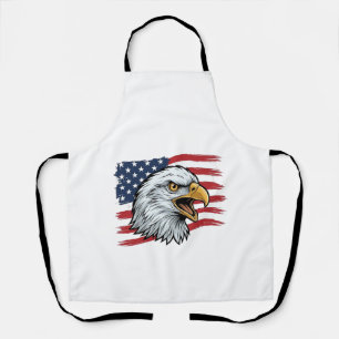 Tablier Drapeau d'aigle patriotique dessin vectoriel vinta