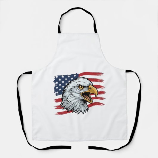 Tablier Drapeau d'aigle patriotique dessin vectoriel vinta (Recto)