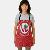 Tablier Drapeau d'amour rouge bangladais personnalisé (Insitu)