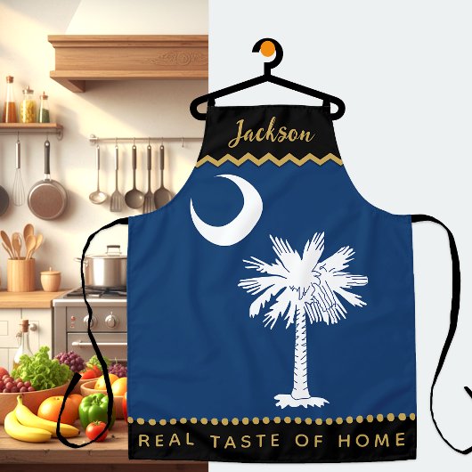 Tablier Drapeau de Caroline du Sud Chefs Apron, Carolina A