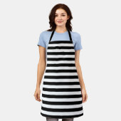 Tablier drapeau de Cornouailles rayures noir blanc motif d (Porté)