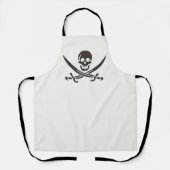 Tablier Drapeau de crâne obsidien Drapeau de pirate Calico (Recto)