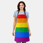 Tablier Drapeau de fierté arc-en-ciel LGBTQ+ (Porté)