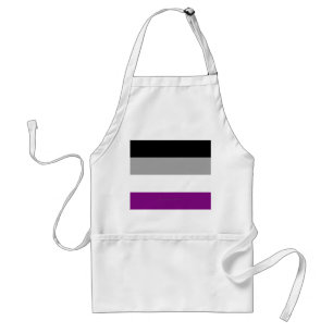 Tablier Drapeau de fierté asexué de SlipperyJoe mettant l'