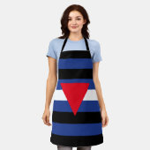 Tablier Drapeau de fierté cuir queer (Porté)