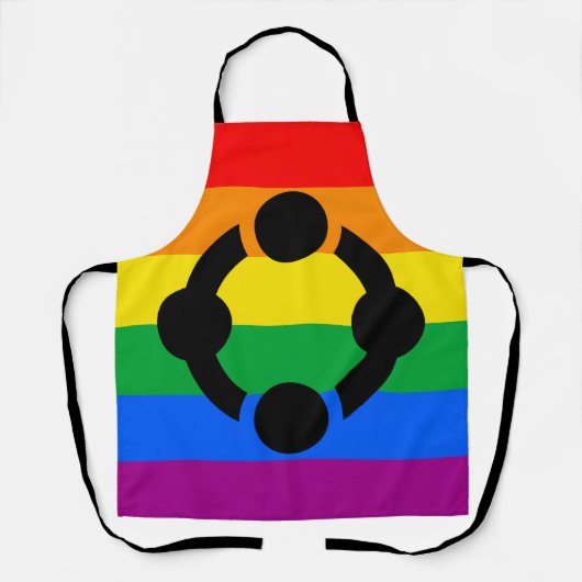 Tablier Drapeau de fierté de niche arc-en-ciel (Recto)