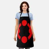 Tablier Drapeau de fierté de niche (noir) (Porté)