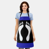 Tablier Drapeau de fierté de pied (empreinte de pied) (Porté)